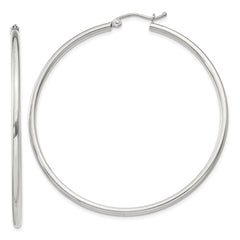 Sterling Silver 2mm Round Hoop Earrings - 9