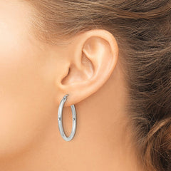 Sterling Silver 2.5mm Round Hoop Earrings - 5