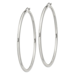 Sterling Silver 2.5mm Round Hoop Earrings - 11