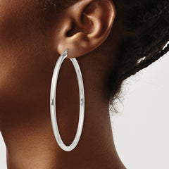 Sterling Silver 3mm Round Hoop Earrings - 11