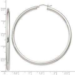 Sterling Silver 3mm Round Hoop Earrings - 11