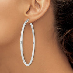 Sterling Silver 3mm Round Hoop Earrings - 10