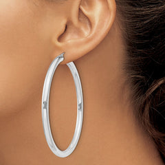 Sterling Silver 4mm Round Hoop Earrings - 9