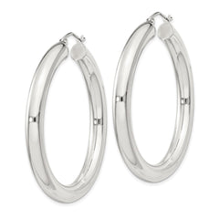 Sterling Silver 5mm Round Hoop Earrings - 8