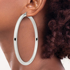 Sterling Silver 5mm Round Hoop Earrings - 7