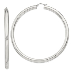 Sterling Silver 5mm Round Hoop Earrings - 7