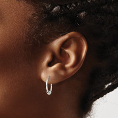 Sterling Silver Antiqued Hoop Earrings - 3