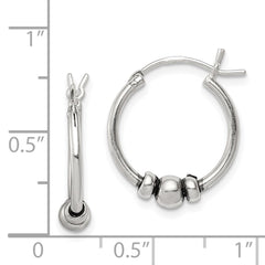 Sterling Silver Antiqued Hoop Earrings - 3