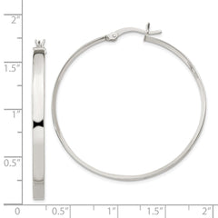 Sterling Silver 2.75x40mm Hoop Earrings