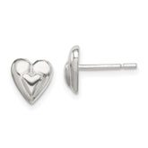 Sterling Silver Polished Heart Post Earrings - 5