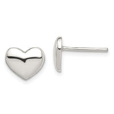 Sterling Silver Polished Heart Post Earrings - 3
