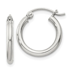 Sterling Silver 2mm Round Hoop Earrings - 8