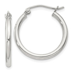 Sterling Silver 2mm Round Hoop Earrings - 10