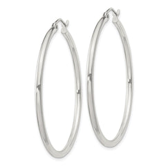 Sterling Silver 2mm Round Hoop Earrings - 15