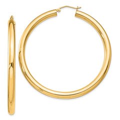 Sterling Silver Flash Gold-plated 4mm Round Hoop Earrings - 4
