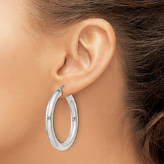Sterling Silver 5mm Round Hoop Earrings - 2
