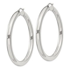 Sterling Silver 5mm Round Hoop Earrings - 3