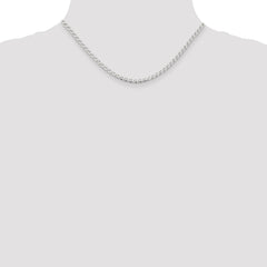 Sterling Silver 3.15mm D/C Flat Anchor Curb Chain - 7