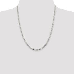 Sterling Silver 4.0mm D/C Flat Anchor Curb Chain - 6