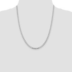 Sterling Silver Rhodium-plated 4.0mm D/C Flat Anchor Curb Chain - 6