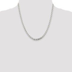 Sterling Silver 4.65mm D/C Flat Anchor Curb Chain - 3