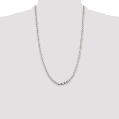 Sterling Silver 4.65mm D/C Flat Anchor Curb Chain - 7