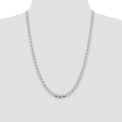 Sterling Silver 5.7mm D/C Flat Anchor Curb Chain - 2
