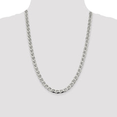 Sterling Silver 7.4mm D/C Flat Anchor Curb Chain - 3
