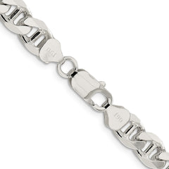 Sterling Silver 8.25mm D/C Flat Anchor Curb Chain - 2