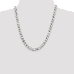Sterling Silver 8.25mm D/C Flat Anchor Curb Chain - 2