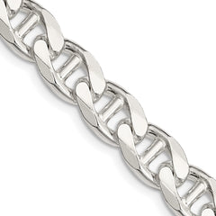 Sterling Silver 9mm D/C Flat Anchor Curb Chain - 3