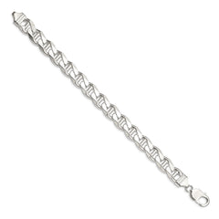 Sterling Silver 10.8mm D/C Flat Anchor Curb Chain - 3
