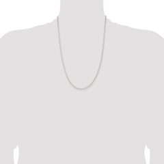 Sterling Silver 2.3mm Beveled Curb Chain - 2