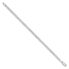 Sterling Silver 4mm Beveled Curb Chain - 10