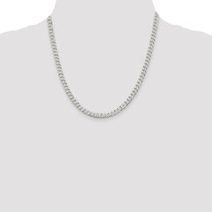 Sterling Silver 5mm Beveled Curb Chain - 3
