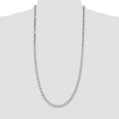 Sterling Silver 5mm Beveled Curb Chain - 6
