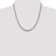 Sterling Silver 6mm Beveled Curb Chain - 2