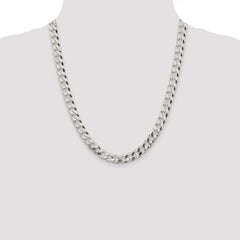 Sterling Silver 8.5mm Beveled Curb Chain - 2