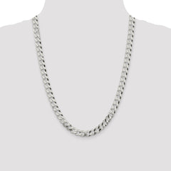 Sterling Silver 8.5mm Beveled Curb Chain - 3