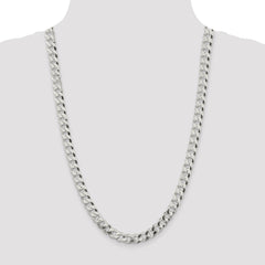 Sterling Silver 8.5mm Beveled Curb Chain - 4