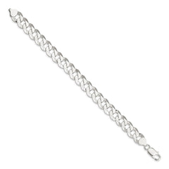 Sterling Silver 10.6mm Beveled Curb Chain - 6