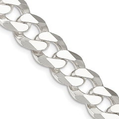 Sterling Silver 14mm Beveled Curb Chain - 6