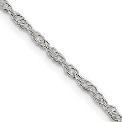 Sterling Silver 2mm Loose Rope Chain - 7