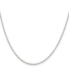 Sterling Silver Rhodium-plated 1.5mm Rolo Chain - 3