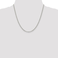 Sterling Silver 3mm Semi-solid Rolo Chain - 4