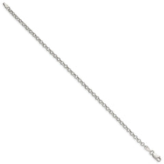 Sterling Silver 3mm Semi-solid Rolo Chain - 6