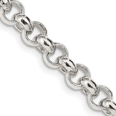 Sterling Silver 6.5mm Semi-solid Rolo Chain - 2
