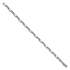 Sterling Silver Antiqued 4.8mm Elongated Open Link Chain - 4