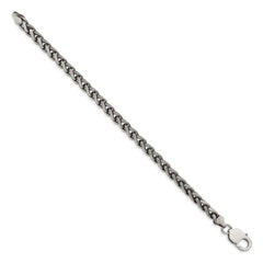 Sterling Silver Antiqued 6mm Round Spiga Chain - 3