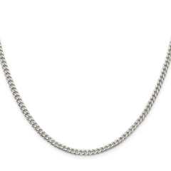 Sterling Silver Polished 3.15mm Curb Chain - 9